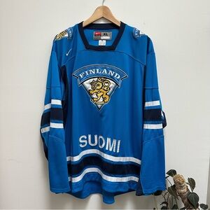 Vintage Nike Team Finland Olympic Hockey Jersey